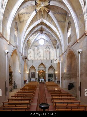 Spain, Aragon, Zaragoza, Tobed, Saint Marie, listed as World Heritage by UNESCO, nave Stock Photo