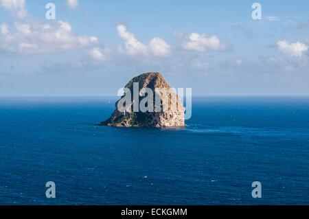 France, Martinique, rocher du Diamant (Diamond Rock) Stock Photo