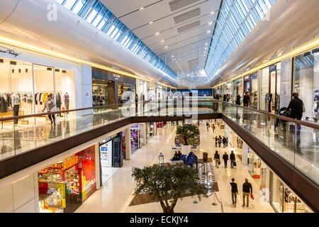 France, Bouches du Rhone, Marseille, EuromΘditerranΘe area, La Joliette neighborhood, shopping center Les Terrasses du Port Stock Photo