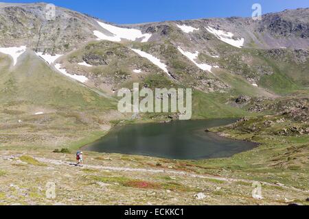 France, Pyrenees Orientales, Les Angles, Sobirans lake Stock Photo