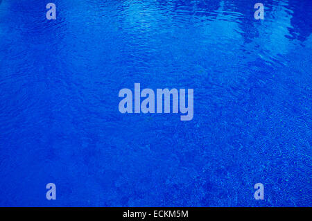close-up of a swimming pool with blue mosaic background Stock Photo
