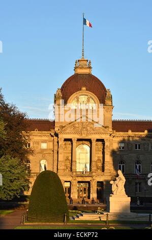 France, Bas Rhin, Strasbourg, Place de la Republique with Strasbourg National Theatre Stock Photo