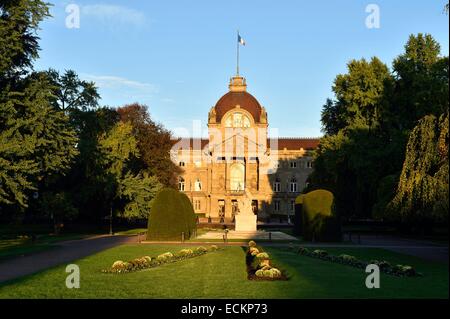 France, Bas Rhin, Strasbourg, Place de la Republique with Strasbourg National Theatre Stock Photo