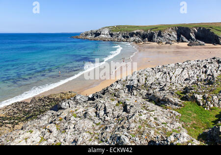 Porth Joke or Polly Joke beach near to Crantock West Pentire Cornwall South West England UK Stock Photo