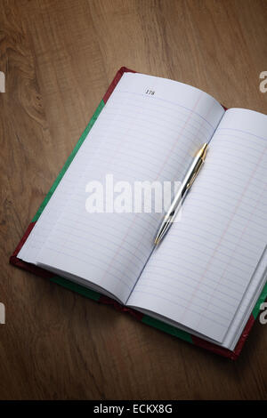 Account book behind business success. Stock Photo