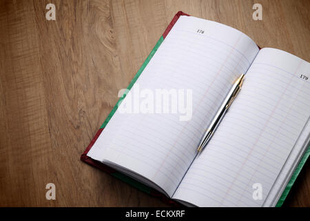 Account book behind business success. Stock Photo