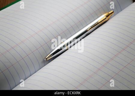 Account book behind business success. Stock Photo