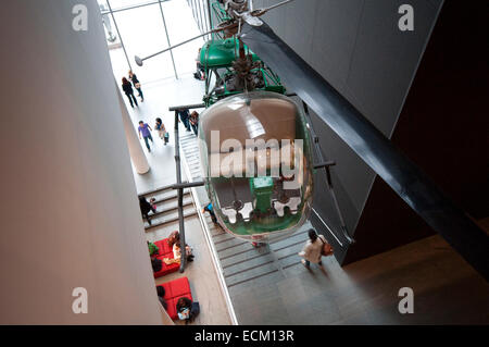 USA,  New York City, Manhattan, Museum of Modern Art, MOMA,  Bell-47D1 Helicopter by Arthur Young Stock Photo