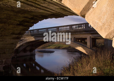 Old Bridge over River Severn at Atcham Stock Photo