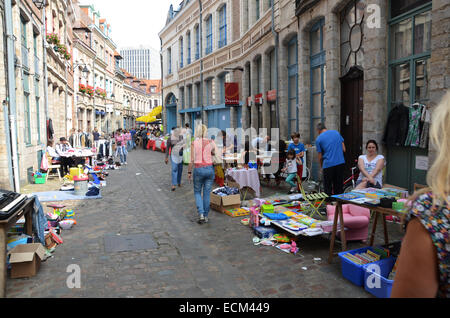 Lille Braderie, Rijssel France. Stock Photo