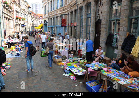 Lille Braderie, Rijssel France. Stock Photo