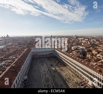 vista of Venice surrounding Piazza San Marco, St Mark's Square, Italy Stock Photo