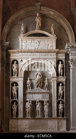 Monument to Doge Pietro Mocenigo, Basilica di San Giovanni e Paolo, Venice, Italy Stock Photo