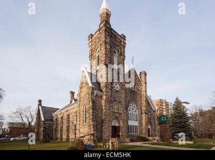 St. Andrew's Presbyterian Church in downtown Brampton, Ontario, Canada. Stock Photo