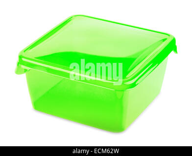 Green food container on a white background Stock Photo