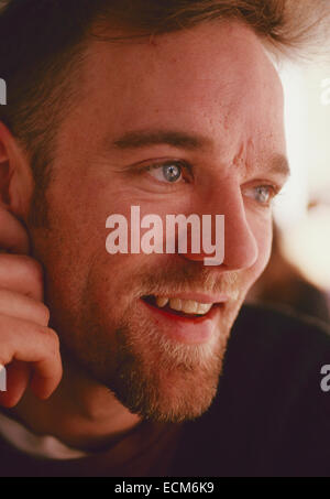 Portraits of R.E.M. frontman Michael Stipe in an interview in 1998. Stock Photo