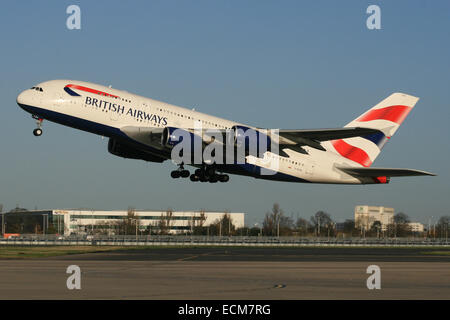 BA BRITISH AIRWAYS AIRBUS A380 Stock Photo