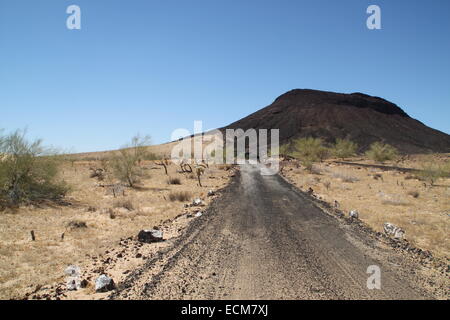 Road in 'el pinacate' Stock Photo