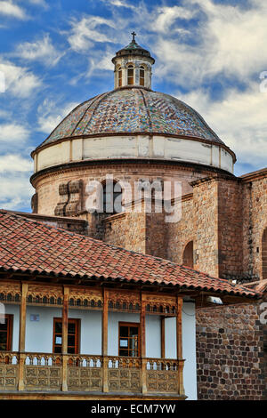 Dome, La Compania de Jesus (The Company of Jesus) Church, Cusco, Peru Stock Photo