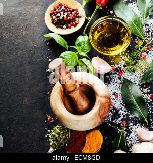 Herbs and spices selection, close up Stock Photo