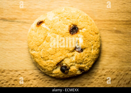 Shortbread cookies with raisins one thing on the table Stock Photo