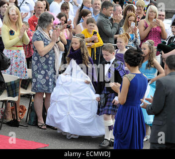 Susan Boyle attended her local Children's Gala Day in Blackburn, West Lothian. Other guests included local Livingston Labour MP Graeme Morrice. People wore fancy dress for the occasion  Featuring: Chloe Mason,Atmosphere Where: Blackburn, United Kingdom Wh Stock Photo