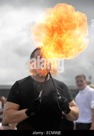 Susan Boyle attended her local Children's Gala Day in Blackburn, West Lothian. Other guests included local Livingston Labour MP Graeme Morrice. People wore fancy dress for the occasion  Featuring: Atmosphere Where: Blackburn, United Kingdom When: 14 Jun 2 Stock Photo