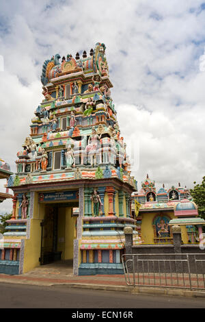 Mauritius, Mahebourg, Shri vinayagur seedalamen kovil mandir Hindu temple Stock Photo