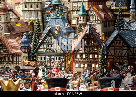 Christmas market, Chriskindlesmarkt in Nuremberg, Middle Franconia, Bavaria, Germany, Europe Stock Photo