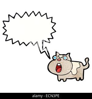 cartoon shocked cat with speech bubble Stock Vector Image & Art - Alamy