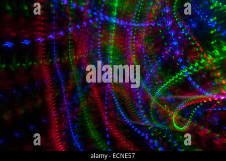 Abstract pattern made with bright lights Stock Photo