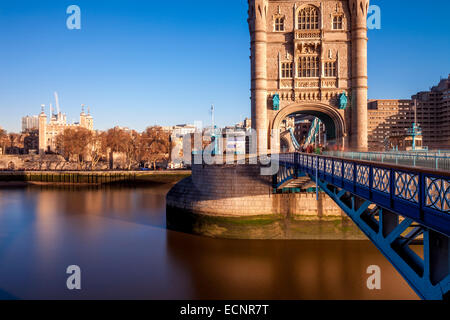 Tower Bridge, The River Thames and The Tower Of London, London, England Stock Photo