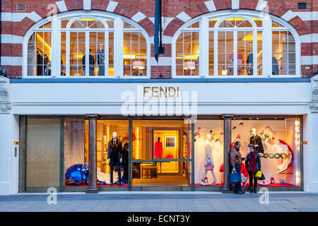 The Fendi Store In New Bond Street, London, England Stock Photo