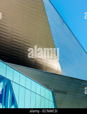 Abstract image of the Exterior of The Hamilton Building at the Denver Art Museum in Civic Center. Denver. Colorado. USA Stock Photo