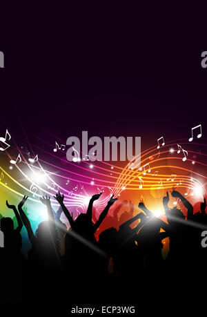 abstract party music background for flyers and night club posters Stock Photo