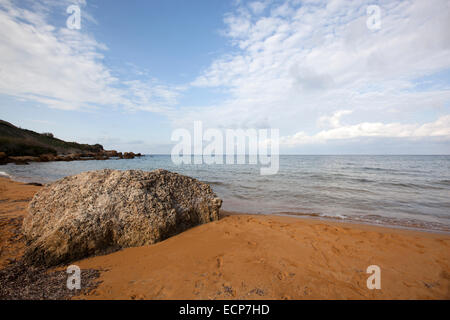San Blas Beach in Gozo, Malta Stock Photo