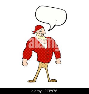 cartoon manly sailor man with speech bubble Stock Vector Image & Art ...