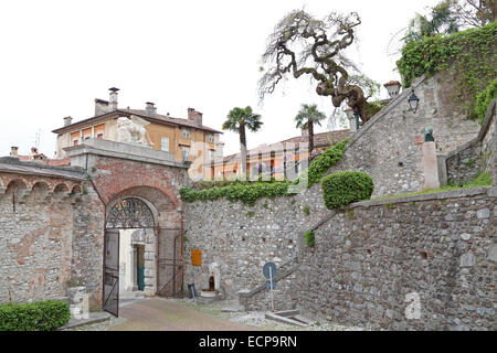 Entrance gate of the Castle of Udine, Italy Stock Photo