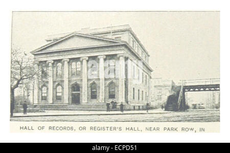 (King1893NYC) pg258 HALL OF RECORDS, OR REGISTER'S HALL, NEAR PARK ROW, IN CITY-HALL PARK Stock Photo