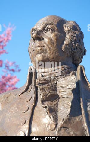 John Adams statue in Quincy Massachusetts Stock Photo