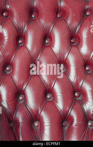 pattern of Red genuine leather texture using as background Stock Photo