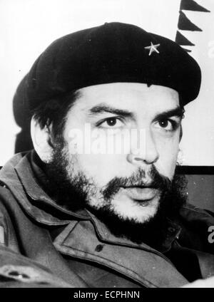 Punta del Este, Uruguay. 1st Jan, 1960. By the time ERNESTO GUEVARA, known to us as Che, was murdered in the jungles of Bolivia in October 1967, he was already a legend. In 1956, along with Fidel Castro and a handful of others, he had crossed the Caribbean in the rickety yacht Granma on the mission of invading Cuba. Over two years later, the insurgents entered Havana and launched what was to become the first and only victorious socialist revolution in the Americas. © KEYSTONE Pictures USA/ZUMAPRESS.com/Alamy Live News Stock Photo