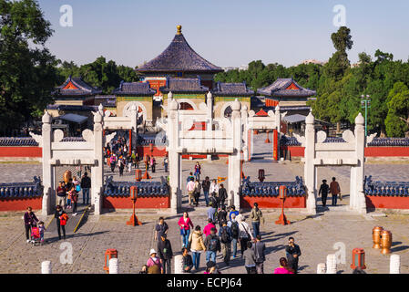 Gates of Circular Mound Altar of The Temple of Heaven in Beijing, China 2014 Stock Photo