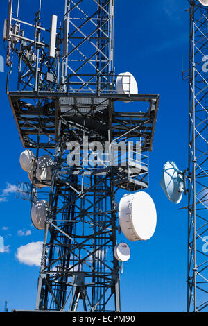 A WIRELSS TRANSMISSION TOWER at LOBO POINT on the Continental Divide - COLORADO ROCKIES Stock Photo