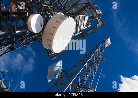 A WIRELSS TRANSMISSION TOWER at LOBO POINT on the Continental Divide - COLORADO ROCKIES Stock Photo