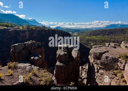 BRISTOL HEAD rises to 12713 feet above North Creek Gorge in the SAN JUAN MOUNTAINS of SOUTHERN COLORADO Stock Photo