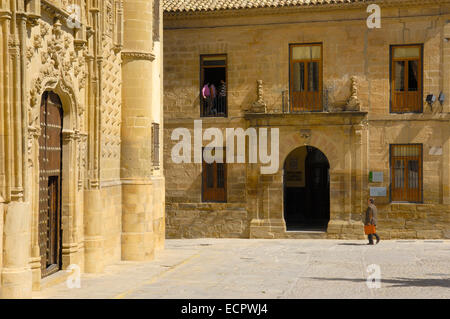 Jabalquinto Palace, 16th century, Baeza, Jaén province, Andalusia, Spain, Europa Stock Photo