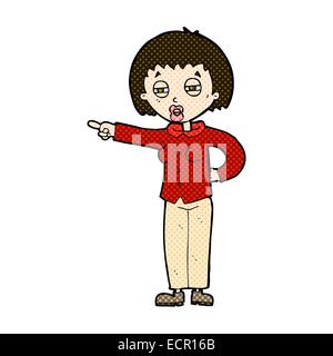 retro comic book style cartoon woman telling off Stock Vector