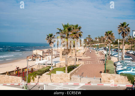 Israel, Jaffa beach front view from the south Stock Photo