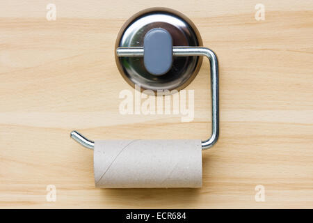 Empty toilet paper roll Stock Photo